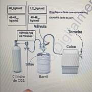 Desenho mostra válvula e demais componentes 