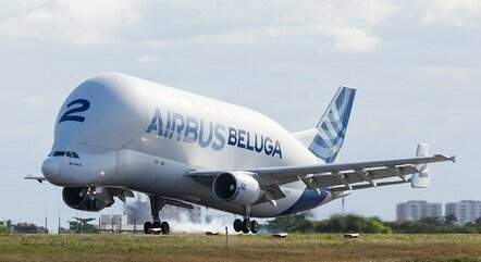 O avião baleia Beluga ST chegou neste domingo (24) a #Fortaleza