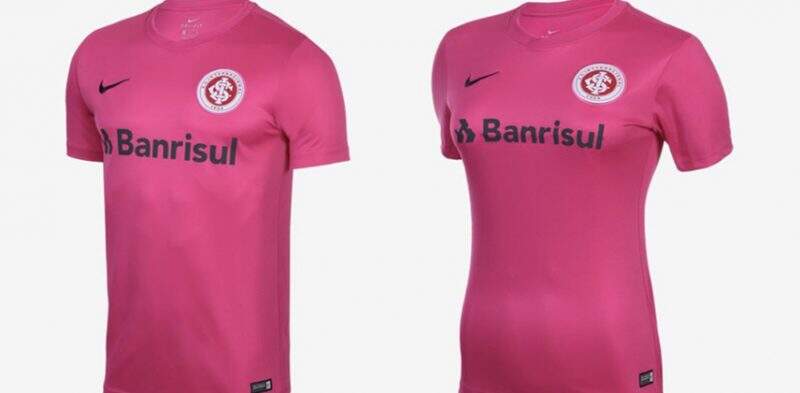 camiseta nova rosa do inter